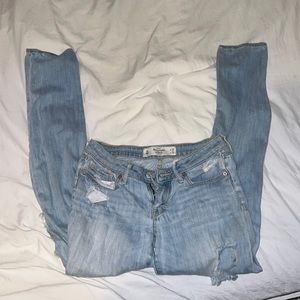 Distressed abercrombie and fitch jeans!